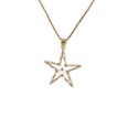 fashion simple moon star pendant gold microinlaid zircon necklacepicture34