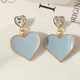 Korean double peach heart earringspicture16