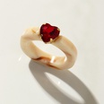 fashion candy color resin ring heartshaped diamond ringpicture20