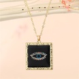 fashion simple square devils eye pendant dripping oil alloy necklacepicture18