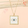 fashion simple square devils eye pendant dripping oil alloy necklacepicture19