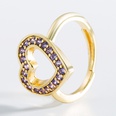 fashion hollow heartshaped copper plated gold microinlaid zircon ringpicture18