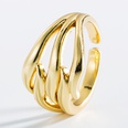 European and American fashion net red geometric love bear dripping open ring female brass goldplated personality hiphop ringpicture17