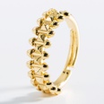 European and American fashion net red geometric love bear dripping open ring female brass goldplated personality hiphop ringpicture18