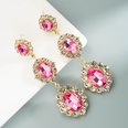 creative trend oval glass rhinestone alloy earringspicture17