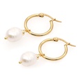 simple bohemian pearl hoop earringspicture12