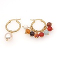Retro color agate natural pearl earringspicture13