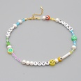 simple letters soft pottery smiling face glass eye beads pearl necklacepicture13