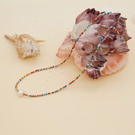Bohemia ethnic Miyuki beads freshwater pearl handmade necklacepicture13
