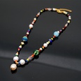 fashion color glass flower bead freshwater pearl necklace wholesalepicture14