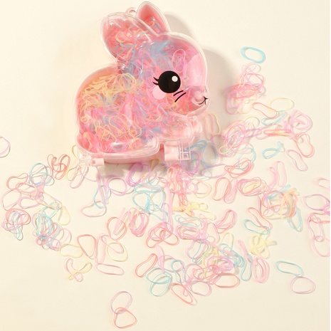 cute rabbit small color rubber band's discount tags