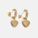 Fashion new goldplated color zircon heart earringspicture8