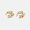 fashion simple goldplated zircon ear clips wholesalepicture12