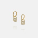 fashion popular goldplated zircon small lock earringspicture8