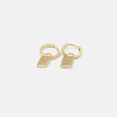fashion popular goldplated zircon small lock earringspicture10