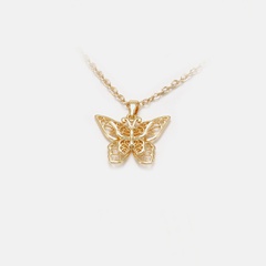 fashion pendant carved butterfly necklace