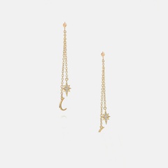 fashion tassel zircon star moon earrings wholesale