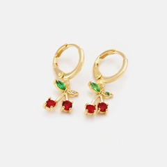 fashion tassel zircon new cherry earrings