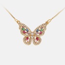 fashion threedimensional hollow butterfly zircon pendant goldplated necklacepicture7