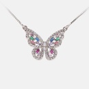 fashion threedimensional hollow butterfly zircon pendant goldplated necklacepicture8