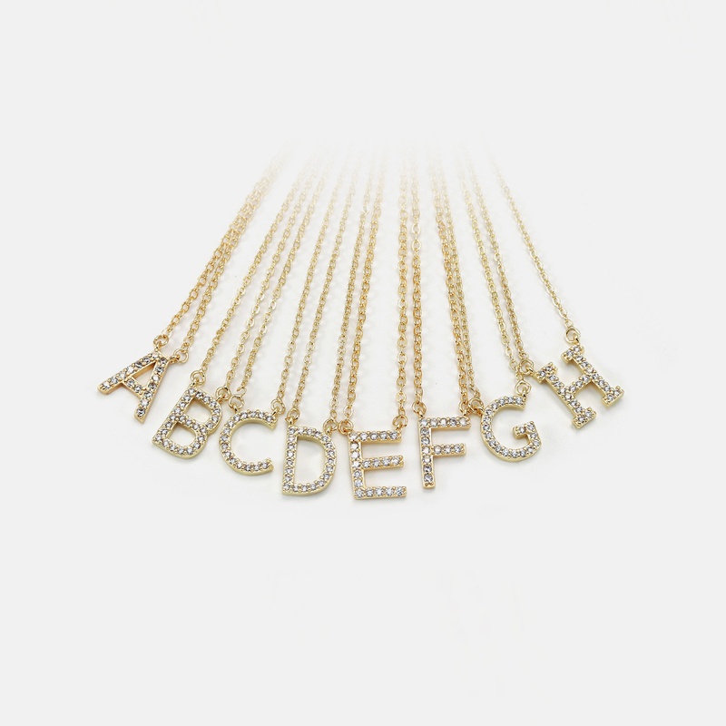 fashion 26 letter clavicle necklace wholesale