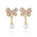 fashion goldplated pearl butterfly earringspicture8