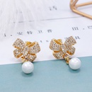 fashion goldplated pearl butterfly earringspicture10
