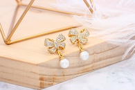 fashion goldplated pearl butterfly earringspicture11
