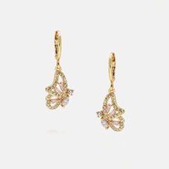 fashion simple gold-plated hollow butterfly wing earrings