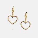 fashion goldplated color zircon hollow heart shape earringspicture10