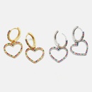fashion goldplated color zircon hollow heart shape earringspicture12