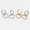 fashion goldplated color zircon hollow heart shape earringspicture13