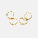 fashion goldplated color zircon hollow heart shape earringspicture14