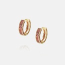 fashion colorful zircon goldplated circle earringspicture10