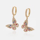 fashion color zircon goldplated butterfly earrings wholesalepicture9