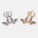 fashion color zircon goldplated butterfly earrings wholesalepicture12