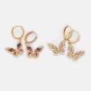 fashion color zircon goldplated butterfly earrings wholesalepicture13