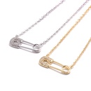 fashion simple color zircon pin goldplated copper necklace wholesalepicture10