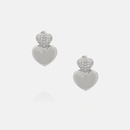 simple heart goldplated zircon stud earringspicture9