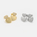 simple heart goldplated zircon stud earringspicture10