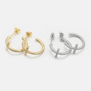 fashion simple goldplated zircon cross earrings wholesalepicture10