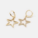 fashion zircon hollow star earrings wholesalepicture11
