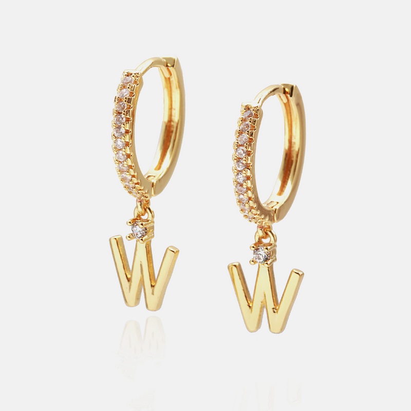 classic fashion glossy letter earrings wholesale