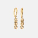 simple long fourclaw goldplated zircon earringspicture12
