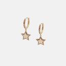 fashion color zircon fivepointed star earrings wholesalepicture11