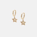 fashion color zircon fivepointed star earrings wholesalepicture13