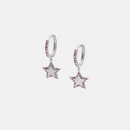 fashion color zircon fivepointed star earrings wholesalepicture14