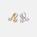 fashion color zircon fivepointed star earrings wholesalepicture15