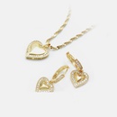 fashion heartshaped pendant copper necklace earrings setpicture10