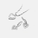 fashion heartshaped pendant copper necklace earrings setpicture11